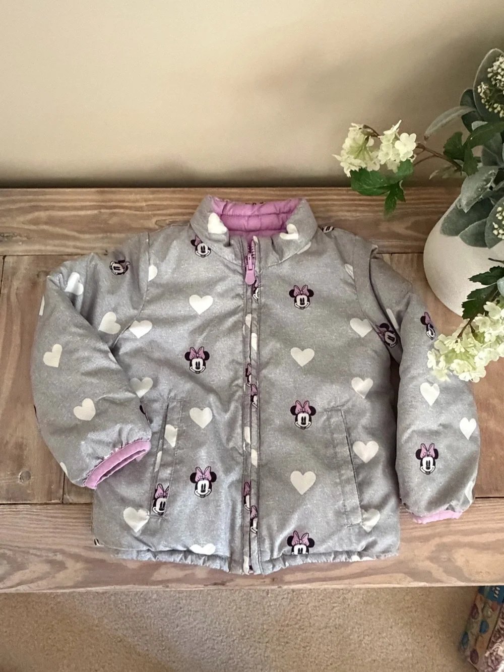 GAP Minnie Mouse Reversible Lightweight Puffer Jacket ☃️